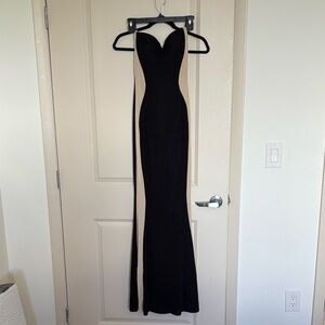 Windsor Black and Tan Strapless Dress